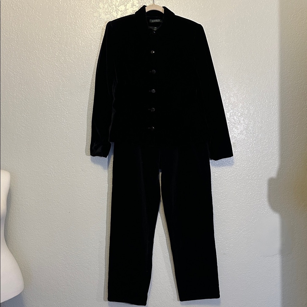 Ralph Lauren Suede Velour Pants and Jacket GUC 12